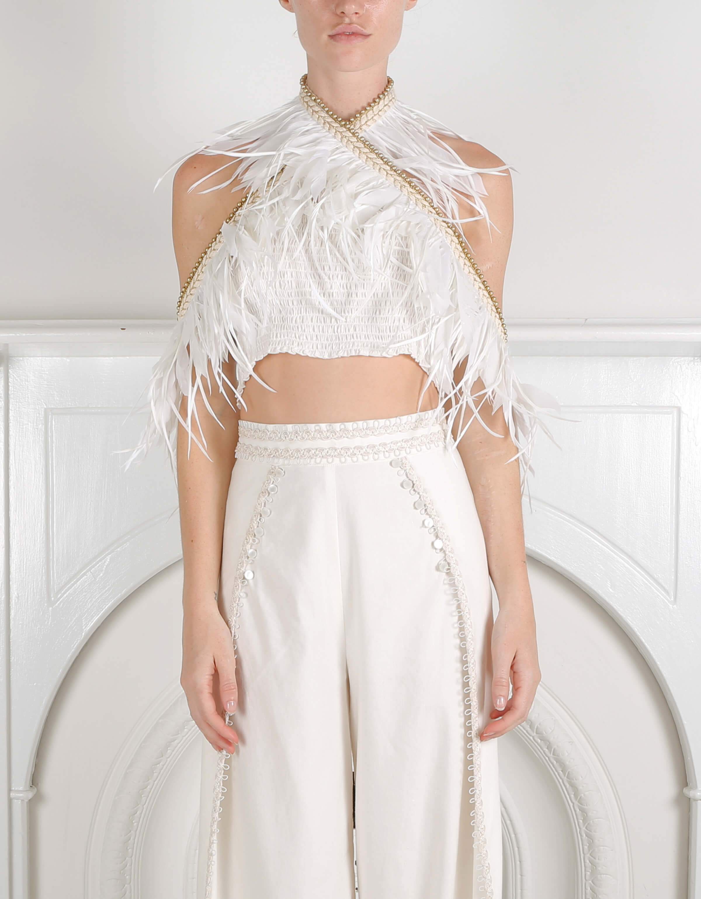 DISSOLUTE FEATHER VEST IXIAH - DISSOLUTE FEATHER VEST