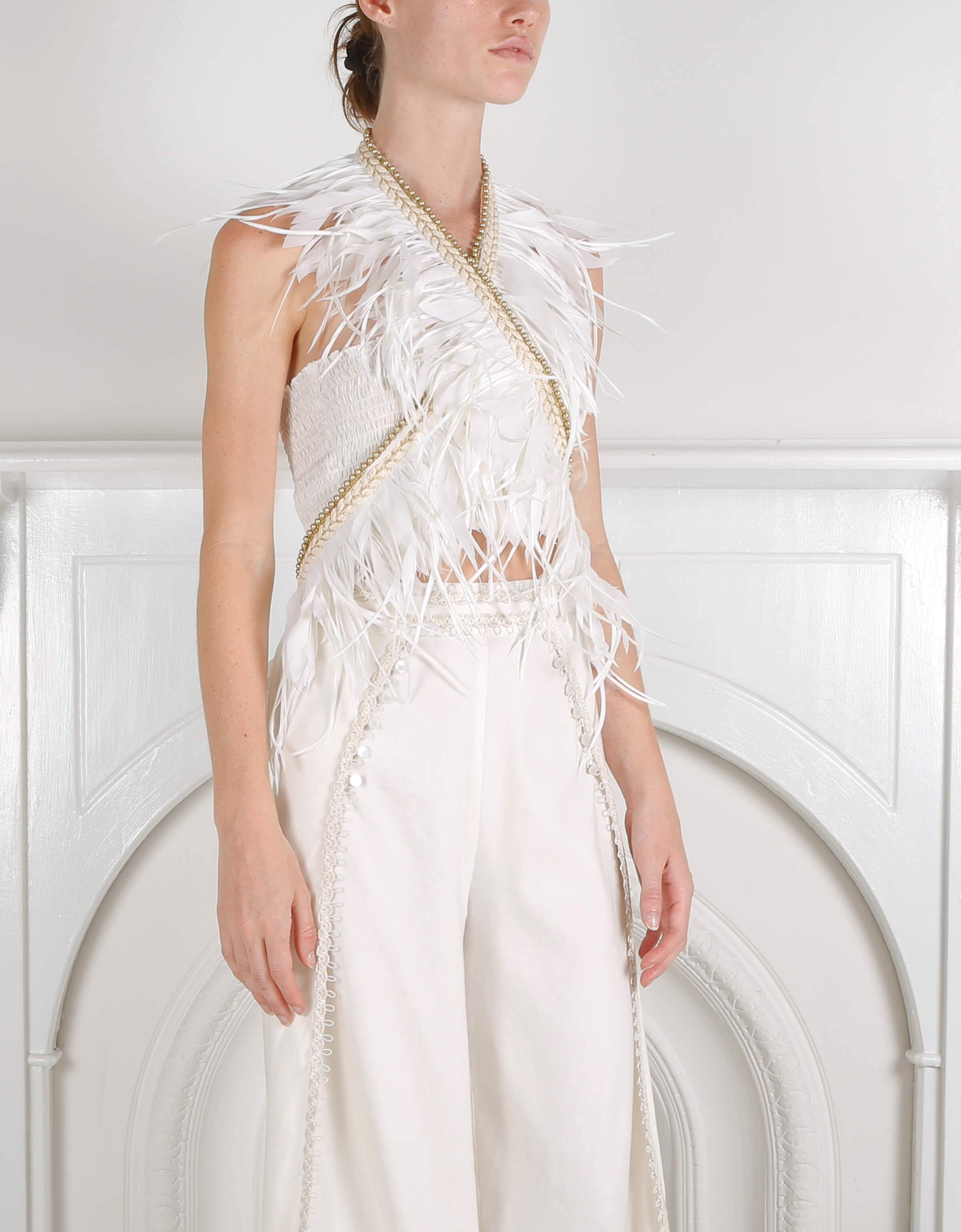 DISSOLUTE FEATHER VEST IXIAH - DISSOLUTE FEATHER VEST