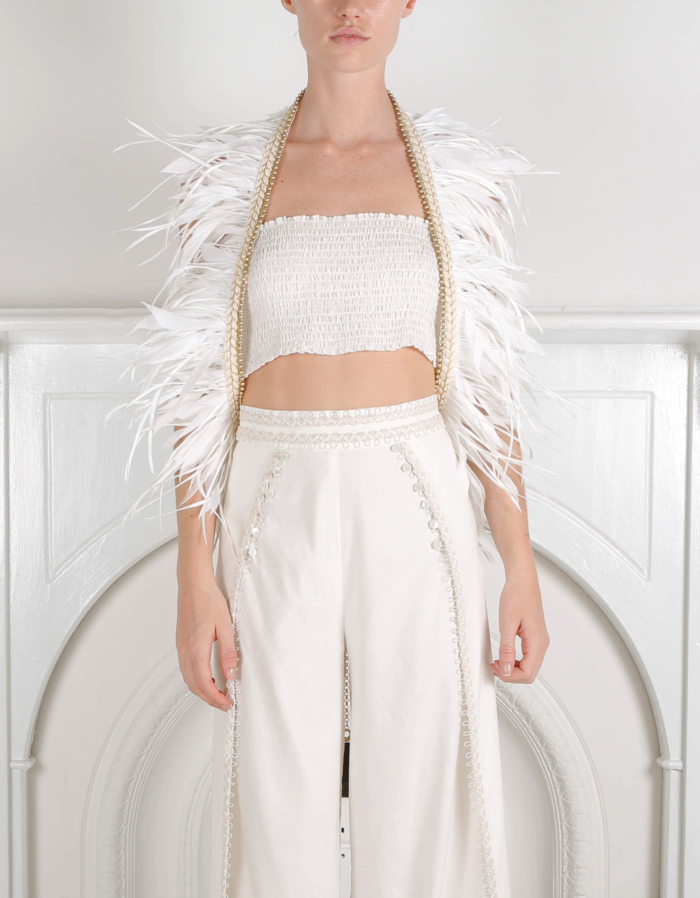 DISSOLUTE FEATHER VEST IXIAH - DISSOLUTE FEATHER VEST