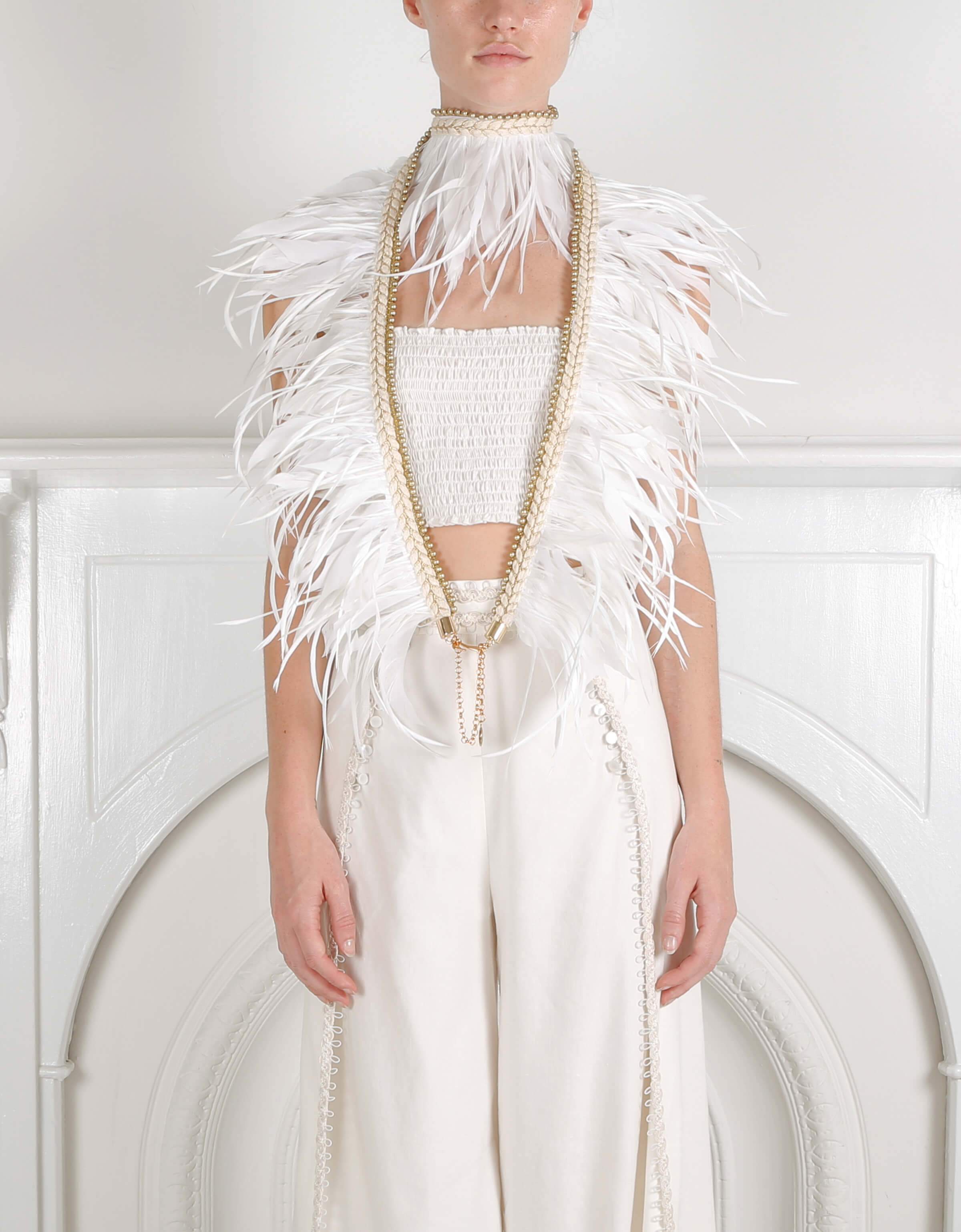 DISSOLUTE FEATHER VEST IXIAH - DISSOLUTE FEATHER VEST