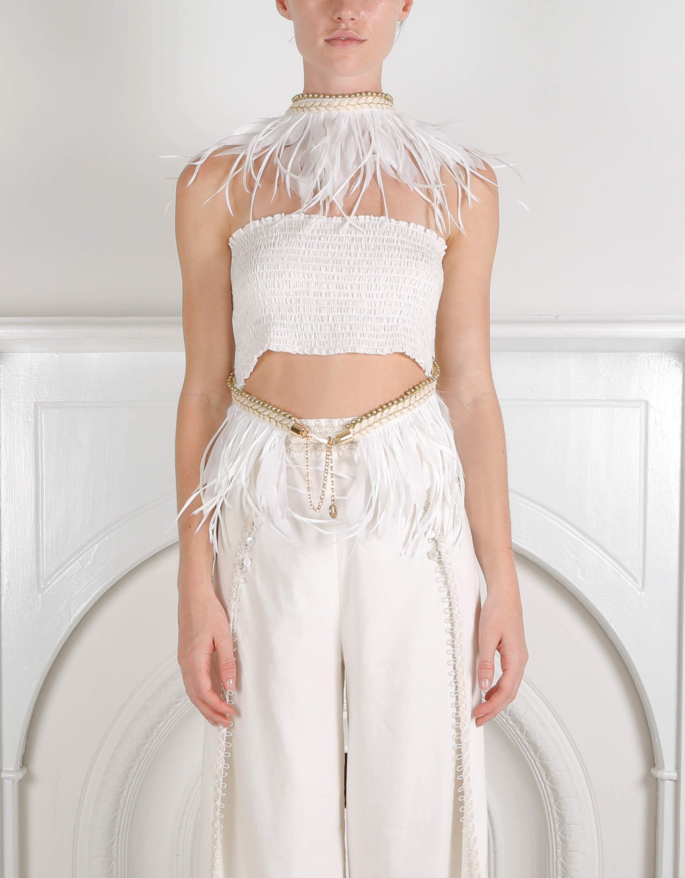 DISSOLUTE FEATHER VEST IXIAH - DISSOLUTE FEATHER VEST