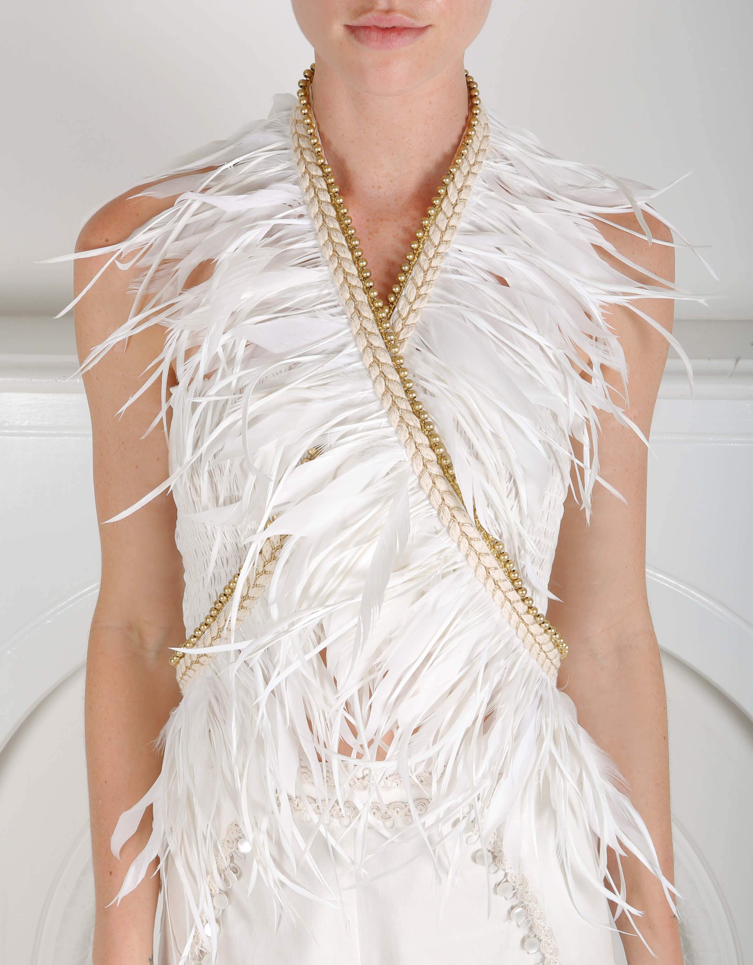 DISSOLUTE FEATHER VEST IXIAH - DISSOLUTE FEATHER VEST