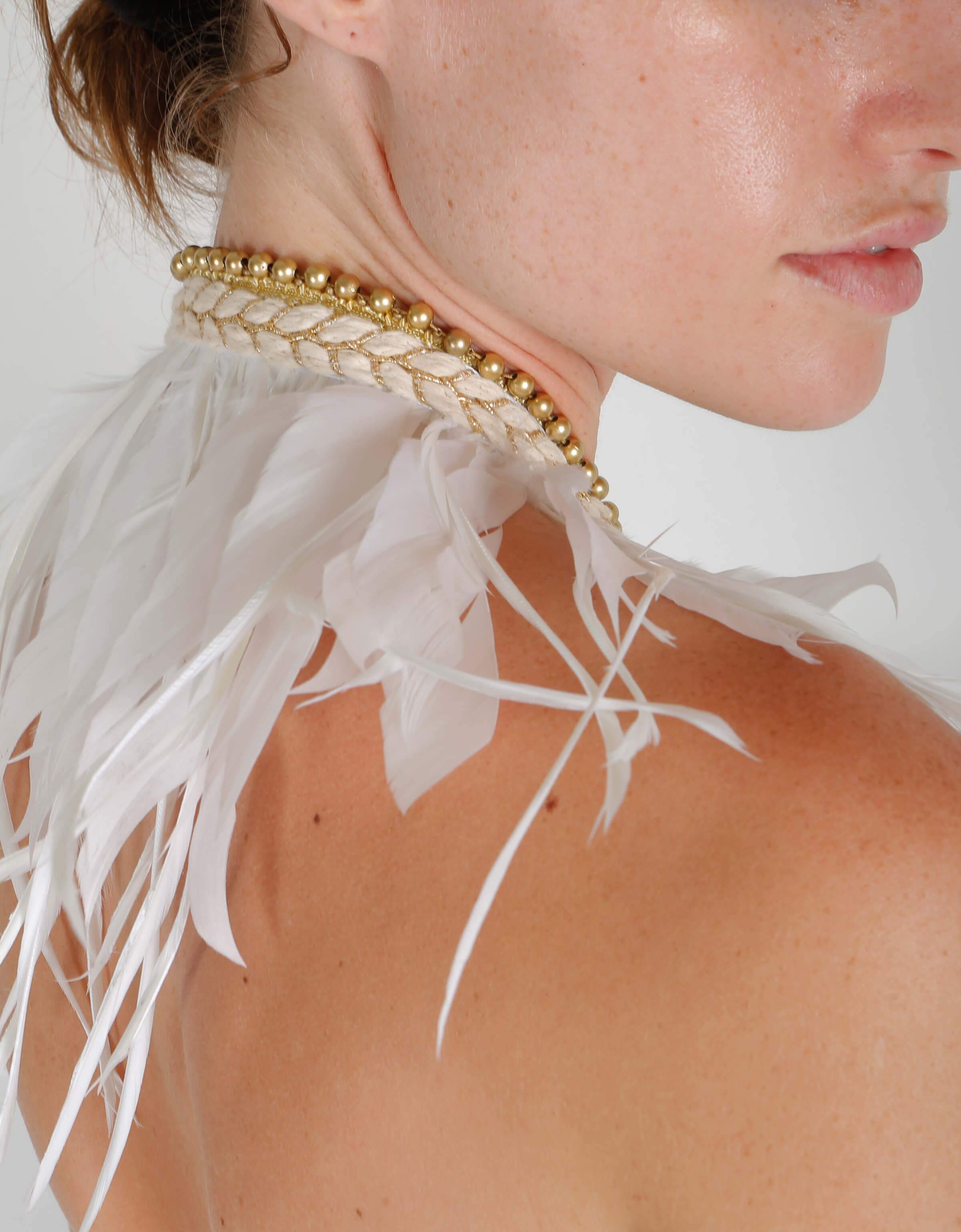 DISSOLUTE FEATHER VEST IXIAH - DISSOLUTE FEATHER VEST