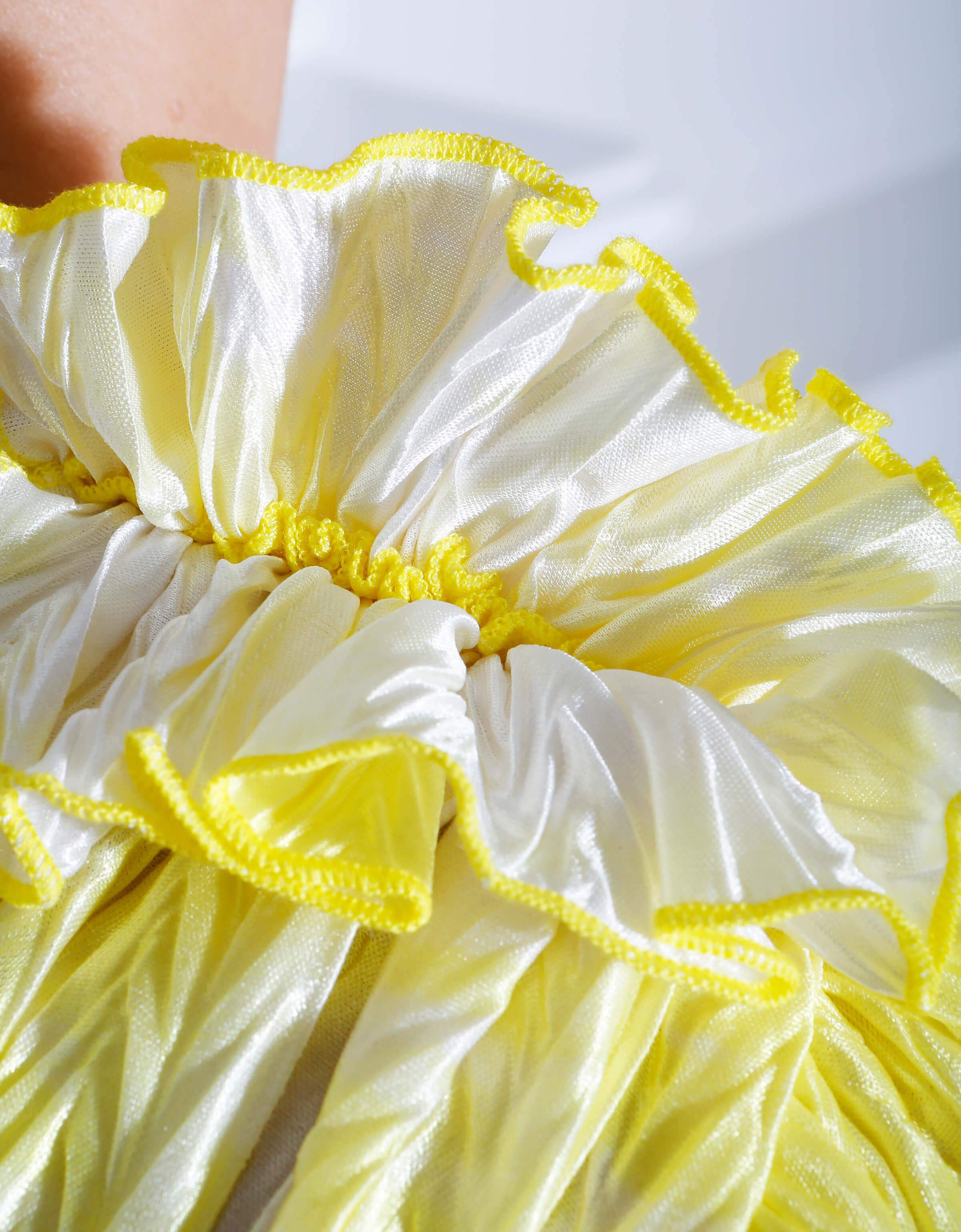 DUSTED SUN PLEATED DRESS IXIAH - DUSTED SUN PLEATED DRESS