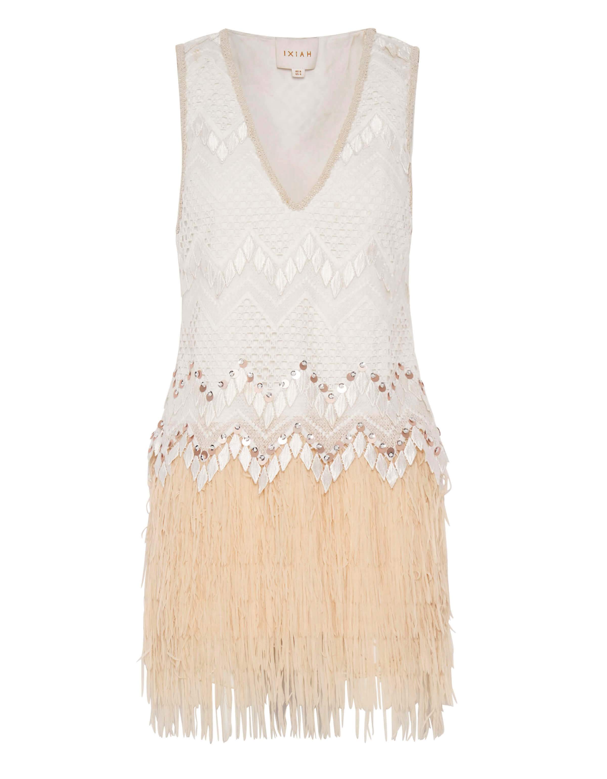 EVERLAST FRINGED DRESS IXIAH - EVERLAST FRINGED DRESS