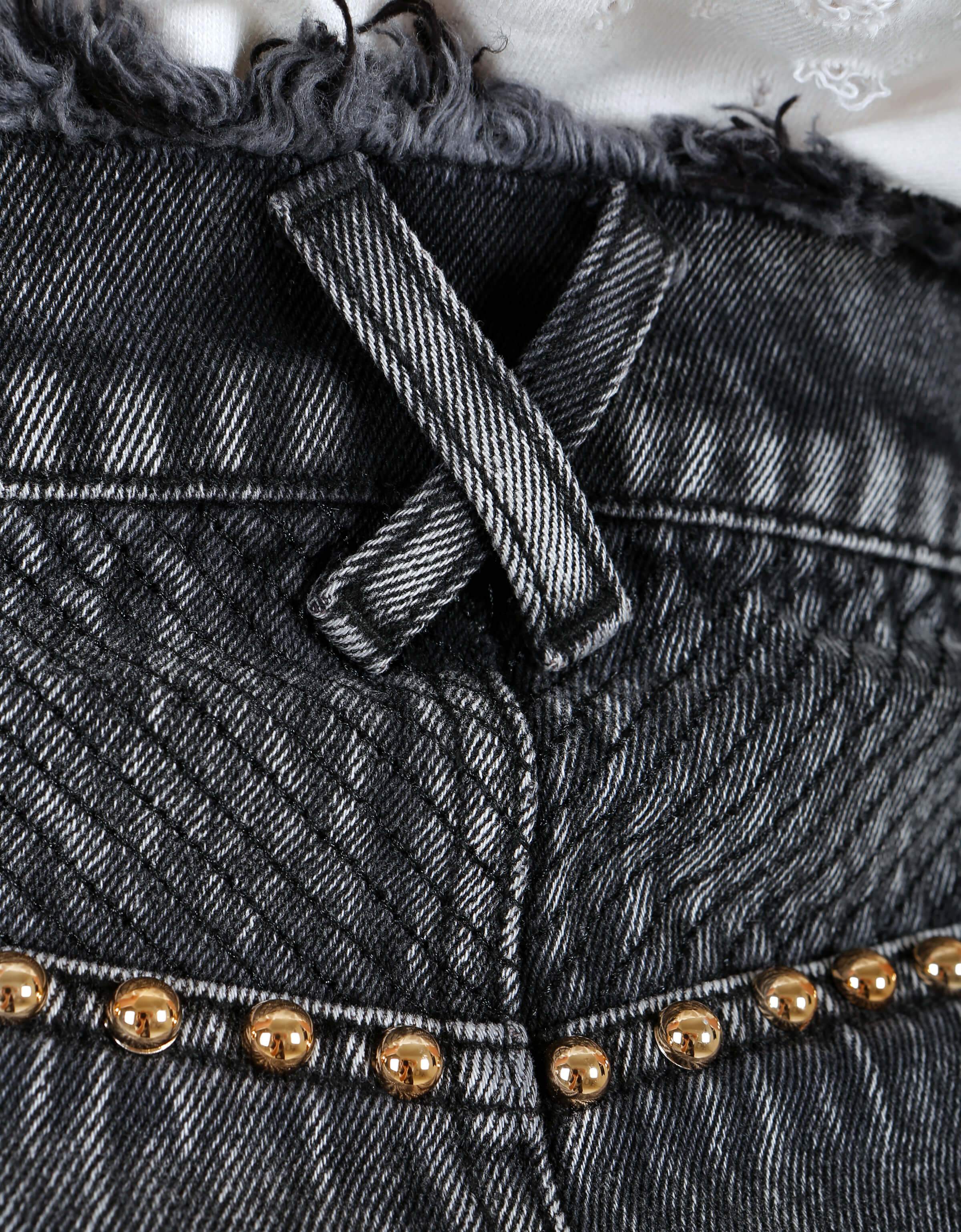 UNIX DENIM SKIRT BLACK IXIAH - UNIX DENIM SKIRT BLACK