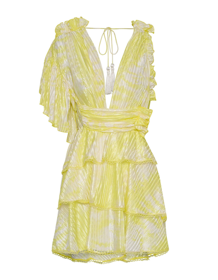 IXIAH - DUSTED SUN PLEATED DRESS