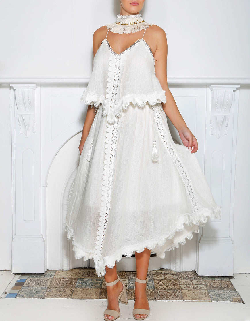 IXIAH - BETTER STILL LINEN DRESS